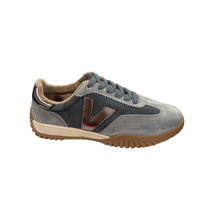 Drilleys women's grey suede lace-up trainer