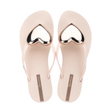 Ipanema women's gold and beige slip-on sandal