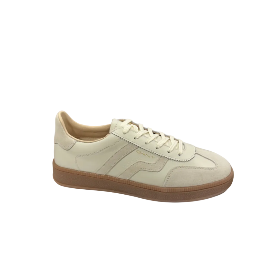 Gant women's white suede lace-up trainer