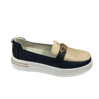 Patrizio Como women's navy slip-on shoe