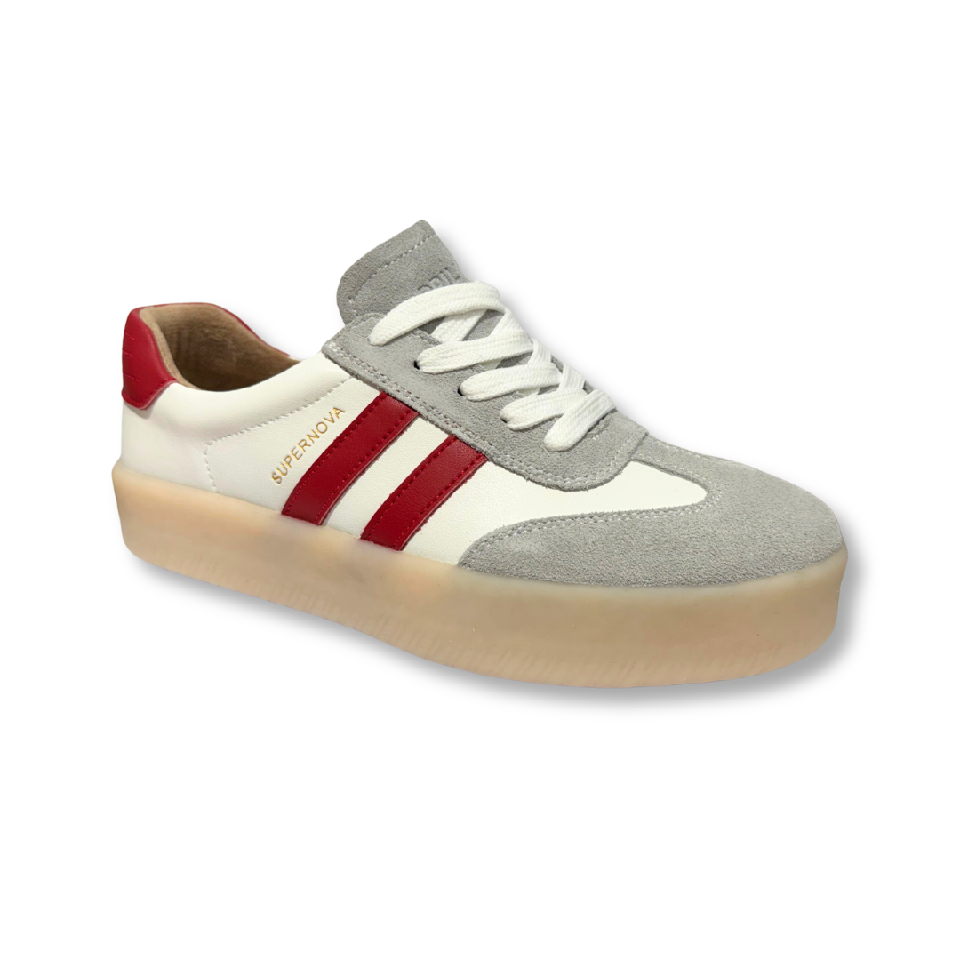 Drilleys women's leather lace-up trainer