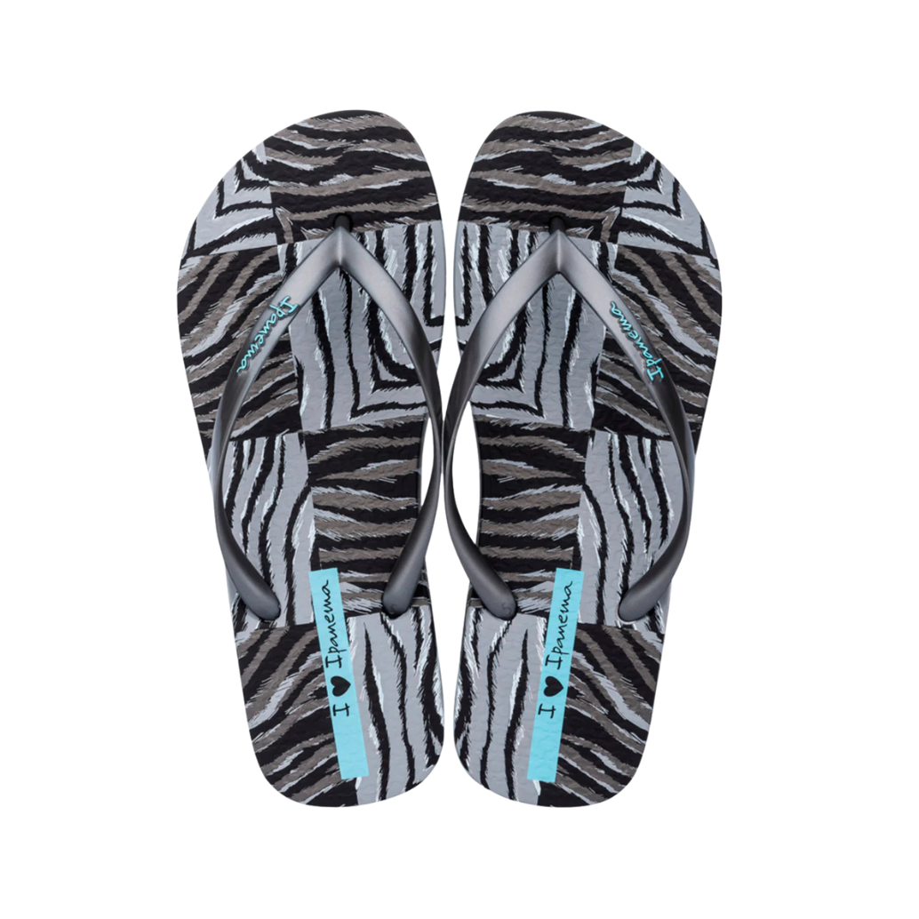 Ipanema Womens Sandal Animal Print VII Grey/Silver/Blue