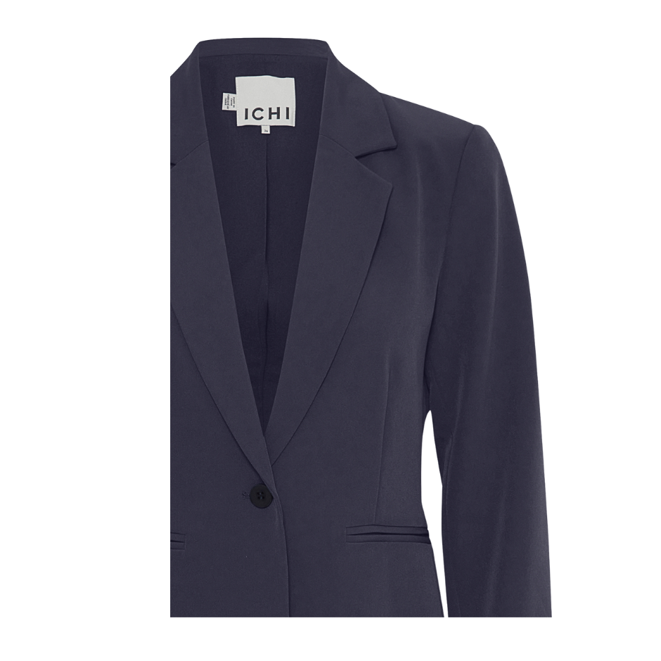 Ichi Womens Blazer Lexi Dark Navy
