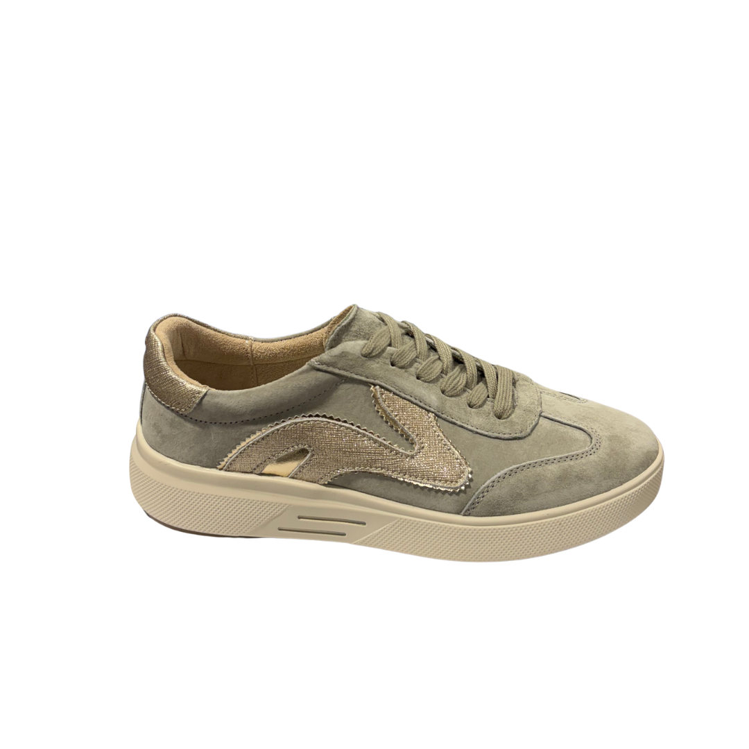 Patrizio Como women's suede lace-up trainer