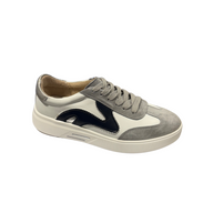Patrizio Como women's navy suede lace-up trainer