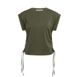 Yaya Womens Top With Cords Army Green