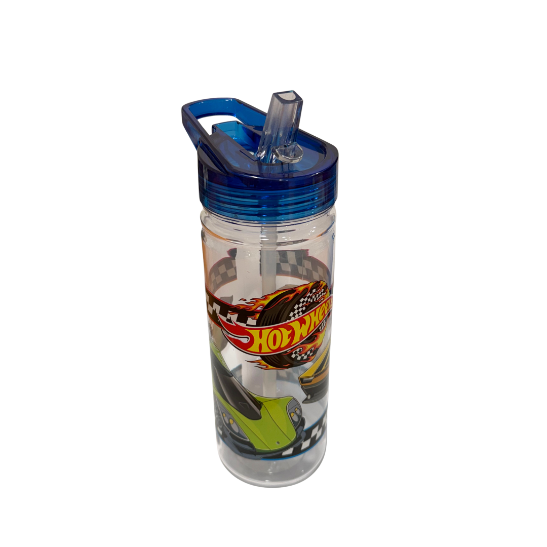 Hot Wheels Kids Water Bottle Navy Blue/Aqua/Yellow