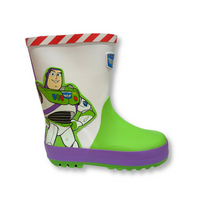 Toy Story Kids Wellington Boot Buzz Green/Red/White