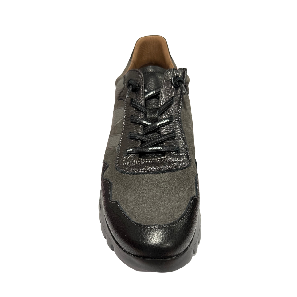 Wonders Womens Trainer A-24110 Black/Gris