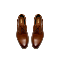 Clarks Mens Shoe Craft Remi Lace Brown Leather