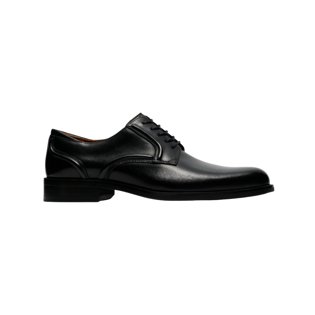 Clarks Mens Shoes Craft Remi Lace Black Leather