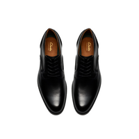 Clarks men's black leather lace-up shoe