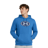 Under Armour Mens Hoodie Rival Fleece Branded Aegean Blue/White