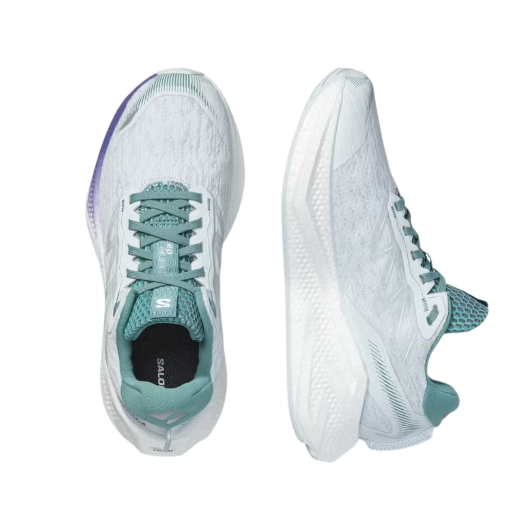 Salomon Womens Trainer Aero Glide 4 Ancient Water/White/Oil Blue