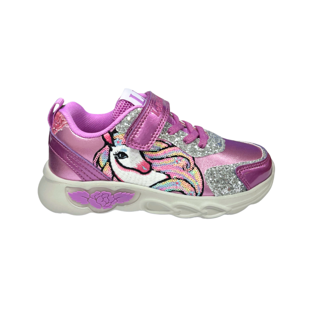 Lelli Kelly Christina girls' pink glitter unicorn trainers