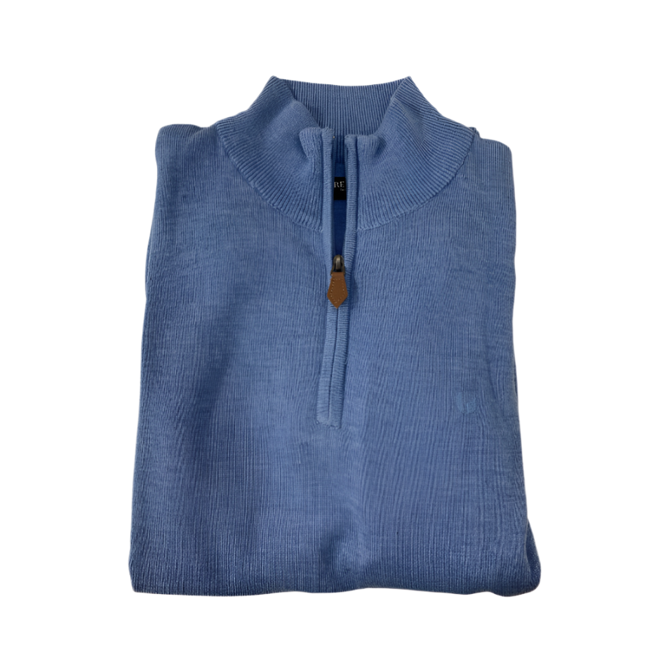 Pre End Mens Half Zip Malcom Blue Mix