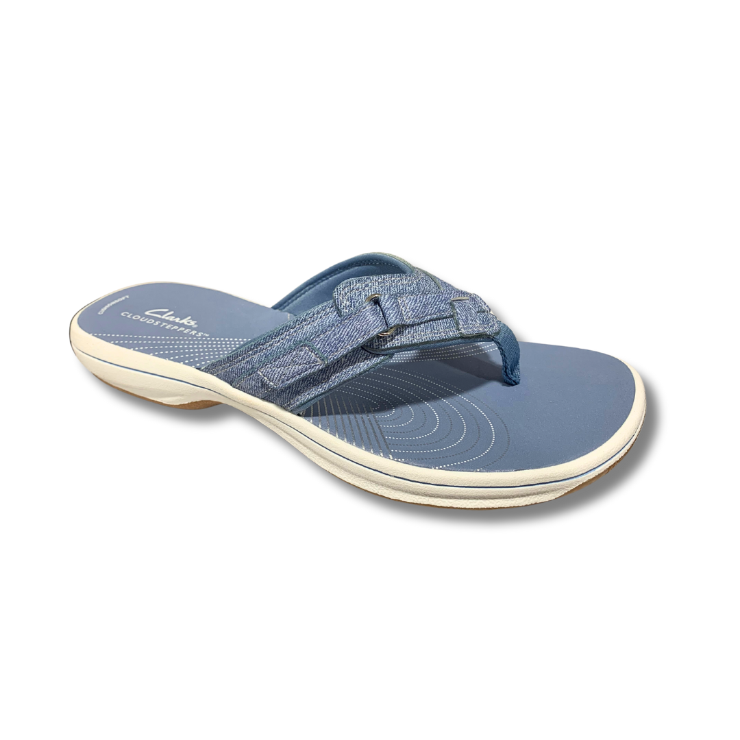 Clarks Womens Sandal Brinkley Sea Denim Blue Interest