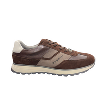 Bugatti men's brown suede lace-up trainer