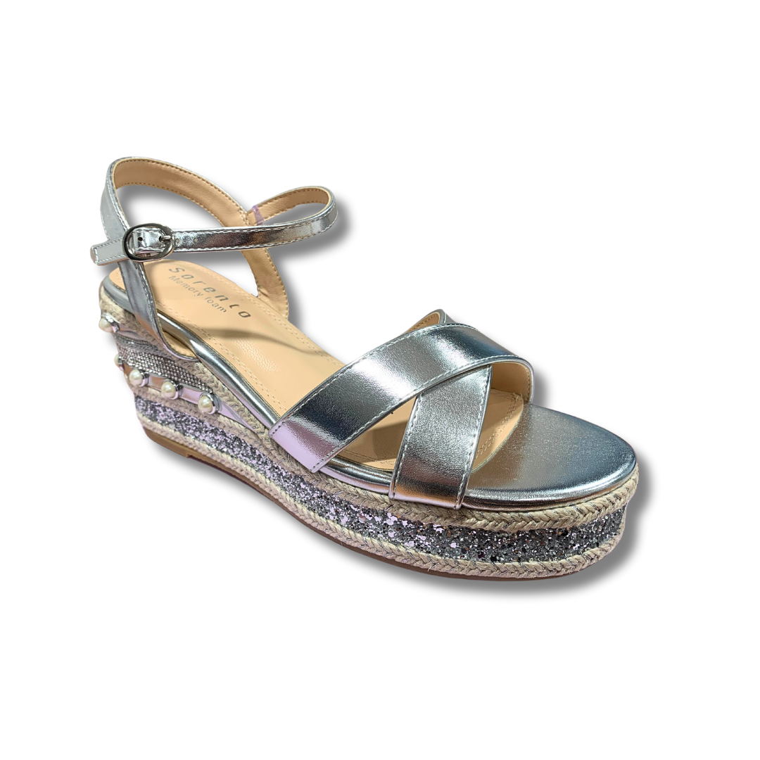 Sorento Womens Sandal Clonalis Silver Weave