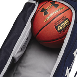 Under Armour Undeniable 5.0 small navy and silver duffle bag, water-repellent