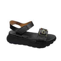 Oh My Sandals women's black denim sandal