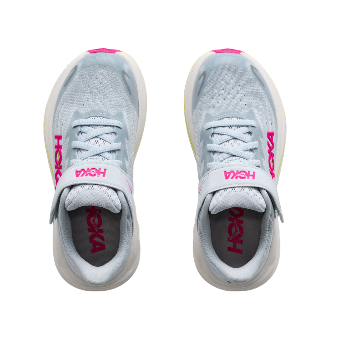 Hoka Kids Girls Clifton 10 Overcast/Neon Dragonfruit