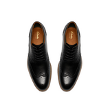 Clarks men's black leather lace-up shoe