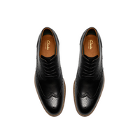 Clarks men's black leather lace-up shoe