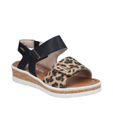 Rieker Womens Sandal V4181-00 Black Combi