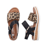 Rieker Womens Sandal V4181-00 Black Combi