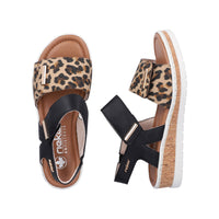 Rieker Womens Sandal V4181-00 Black Combi