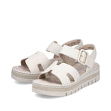Rieker women's beige sandal with buckle