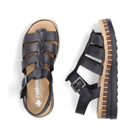 Rieker Womens Sandal V7904-00 Black