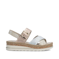 Rieker Womens Sandal V7951-90 Metallic