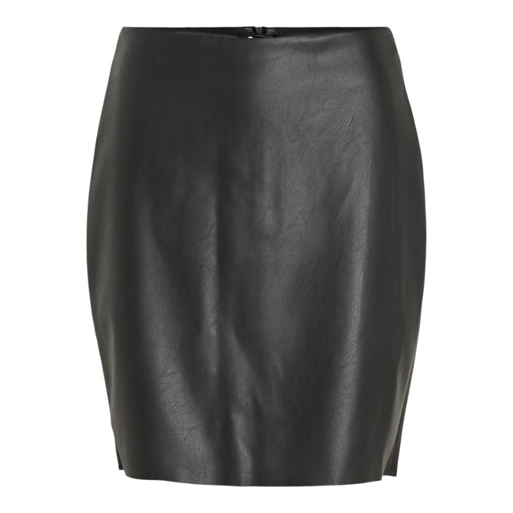 Vila Womens Dagmar HW Coated Skirt Black