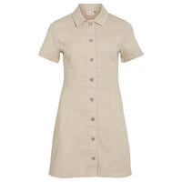 Vila Womens Dress Nisa S/S Denim Ecru
