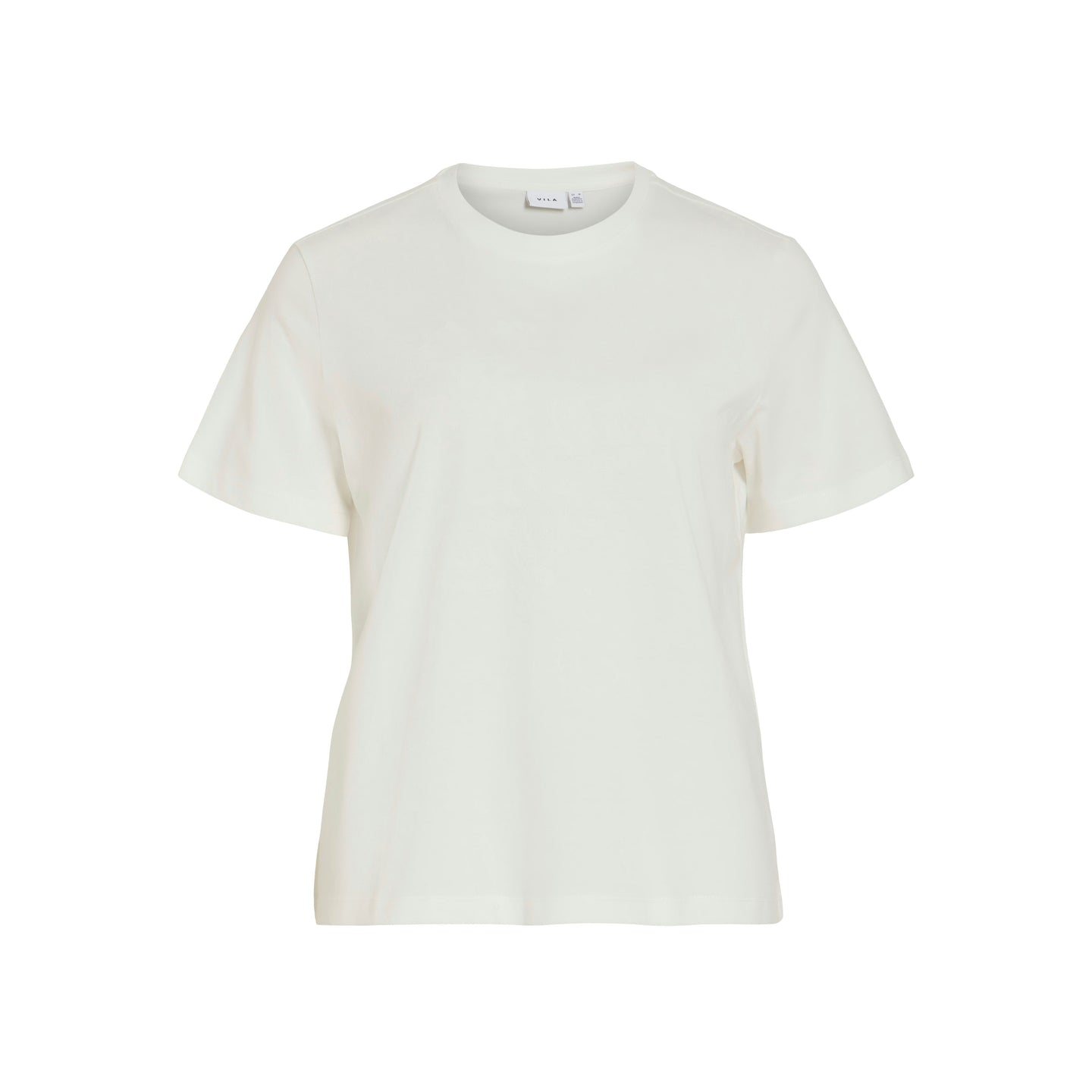 Vila Womens Visybilla Rose Round Neck Top Snow White