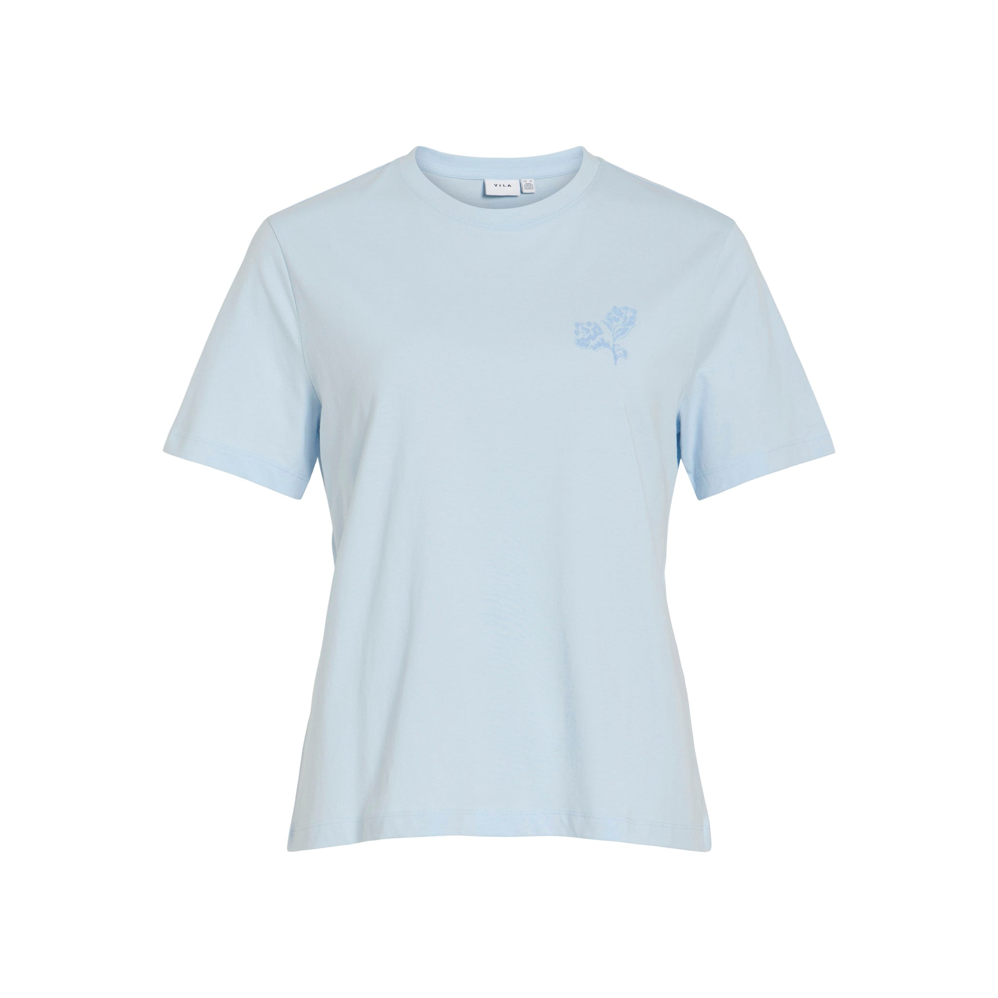 Vila Womens Visybilla Rose Round Neck Top Nantucket Breeze