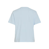 Vila Womens Visybilla Rose Round Neck Top Nantucket Breeze