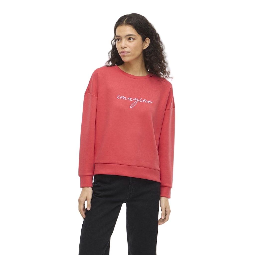 Vila Womens Top Siffi Imagine Hibiscus