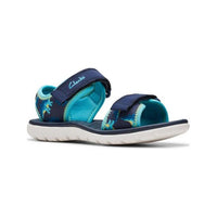 Clarks Boys Sandal Surfing Tide K Navy/Turquoise