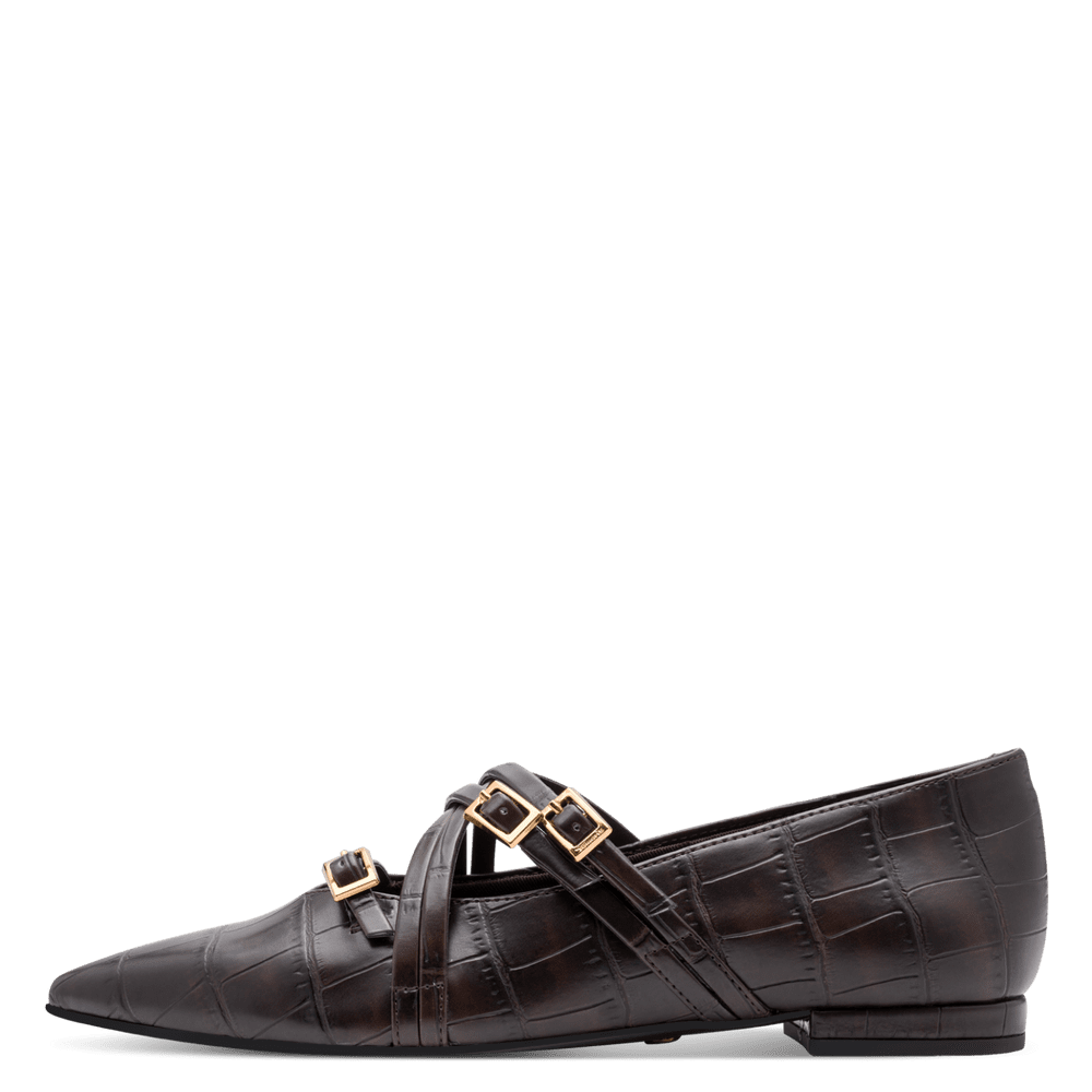 Tamaris Womens Shoe 22160-45 Mocca Croco