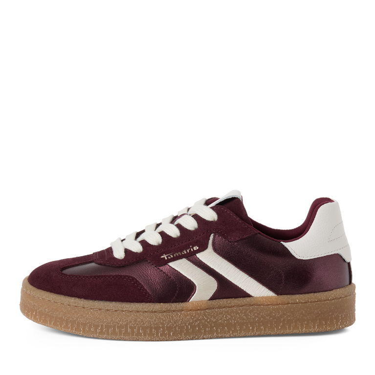 Tamaris Womens Trainer 23723 Bordeaux Met