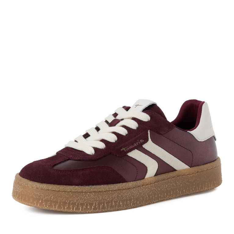 Tamaris Womens Trainer 23723 Bordeaux Met