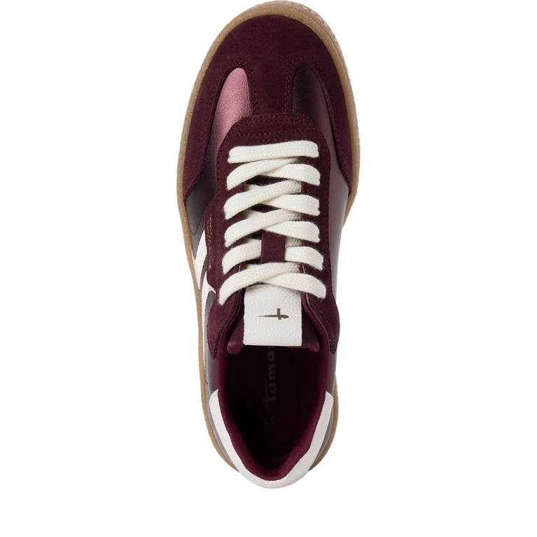 Tamaris Womens Trainer 23723 Bordeaux Met