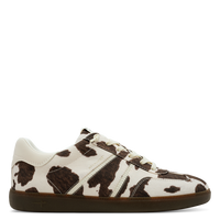 Tamaris women's brown leather lace-up trainer