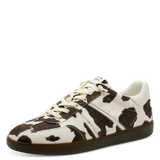 Tamaris women's brown leather lace-up trainer