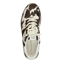 Tamaris women's brown leather lace-up trainer