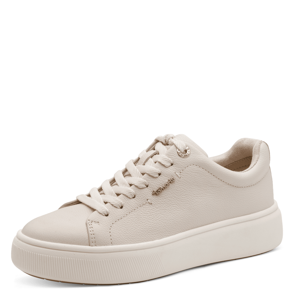 Tamaris women's leather lace-up trainer