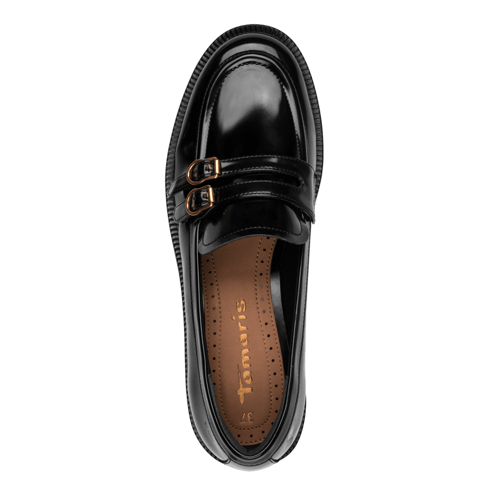 Tamaris women's black slip-on shoe